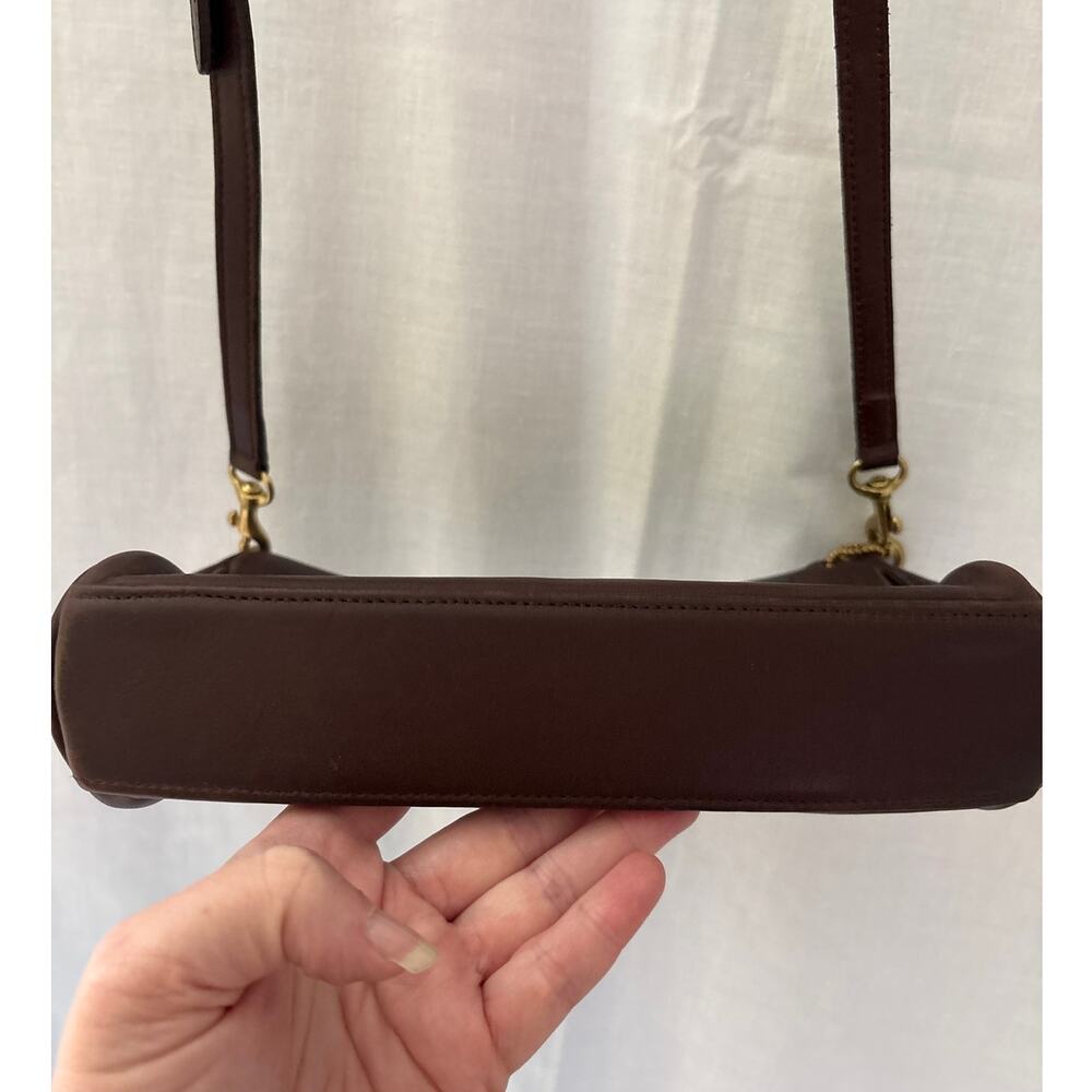 Coach Vintage Demi Mahogany Leather Crossbody Bag with Brass Turnlock 9154 - Picture 5 of 10